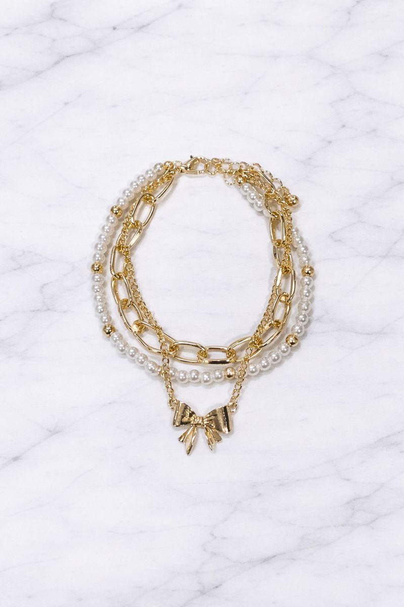 Tiffany Triple Layer Gold & Pearl Bracelets