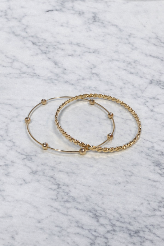 Kaylie Gold 2-Piece Bracelet Set