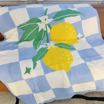 Lemon Checkered Blanket