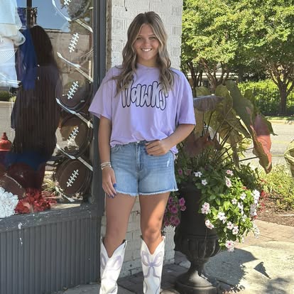 Sadie Purple Bow Boots