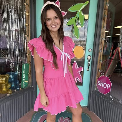 Charlie Pink Bow Dress