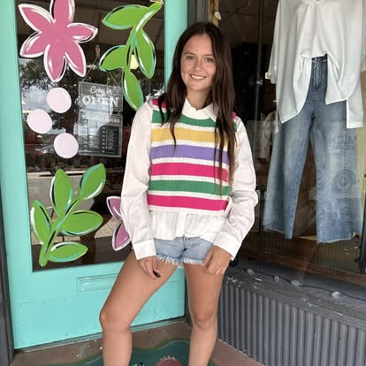 Randi Button Me Down Top