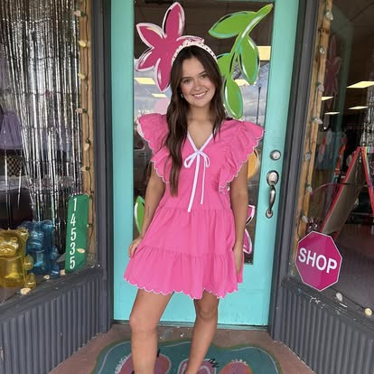 Charlie Pink Bow Dress